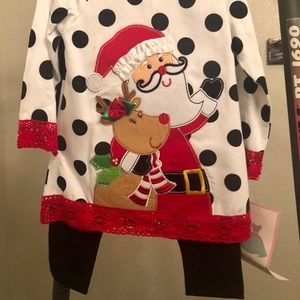 Rare Editions 18mth Santa Christmas outfit girl